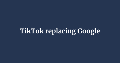 will tikitk replace google