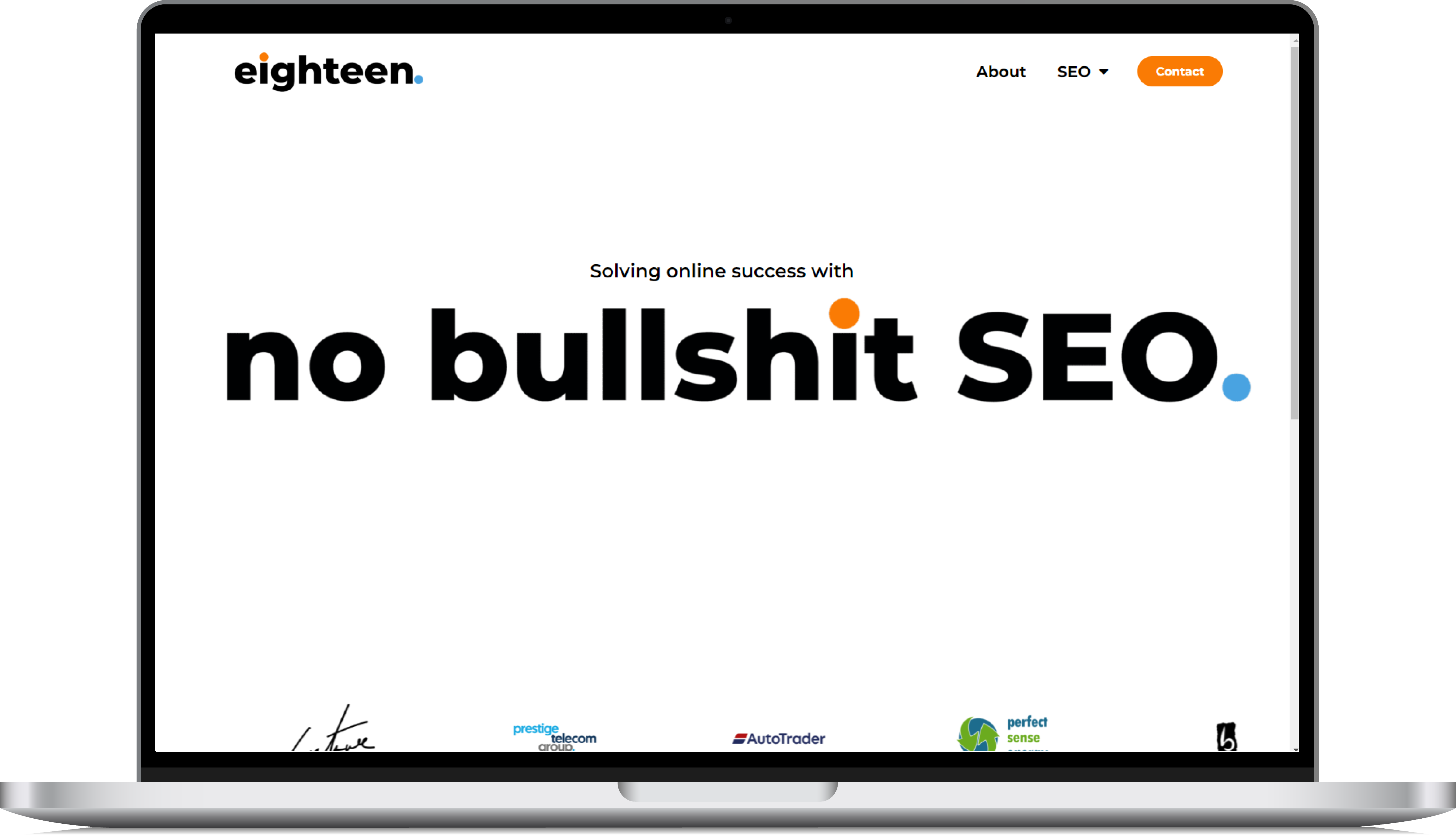 18.agency website in screen