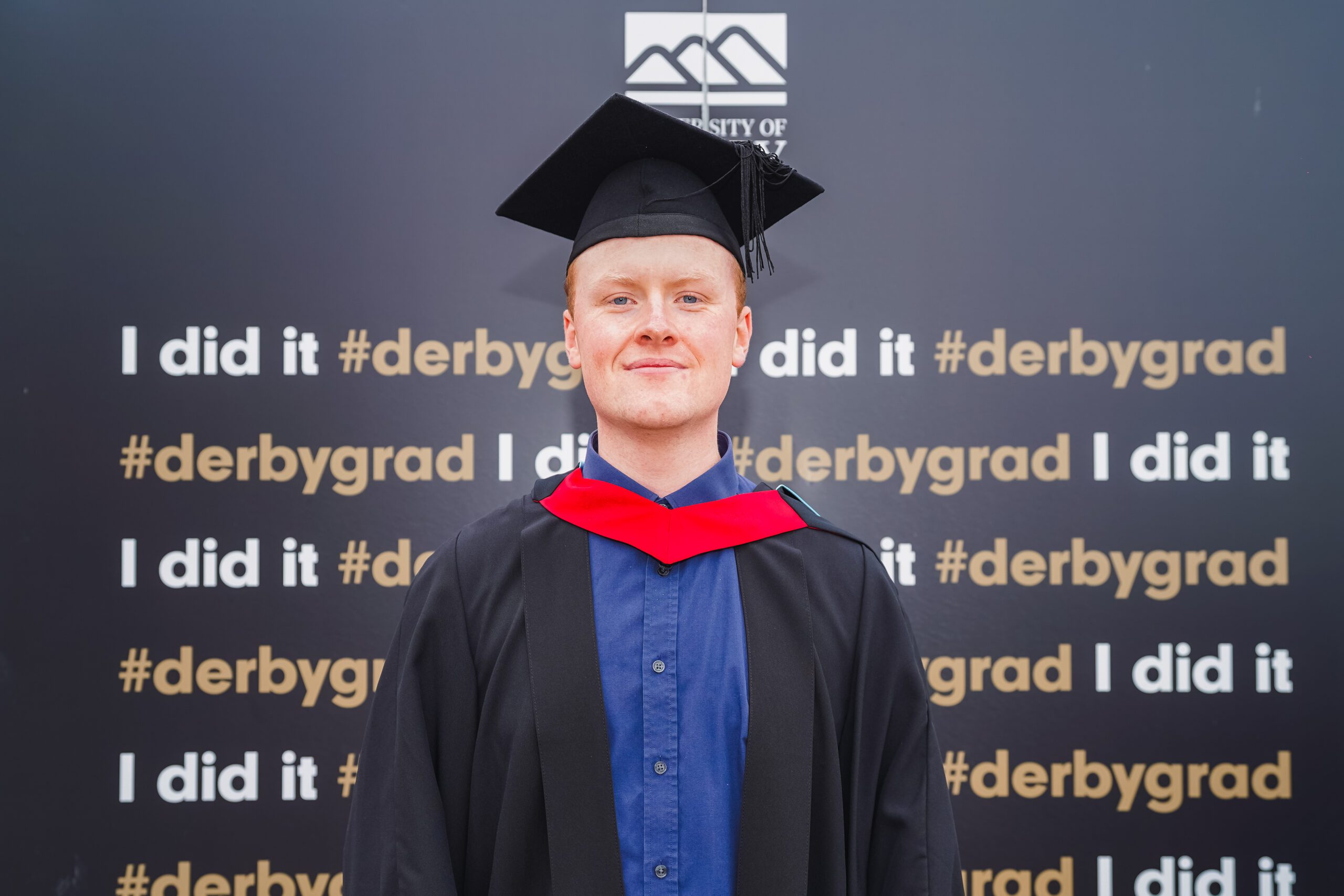 monty savage at derby university graduation